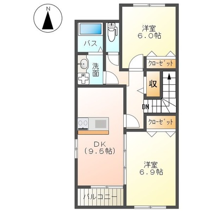 サン フォレスタ Bの間取り