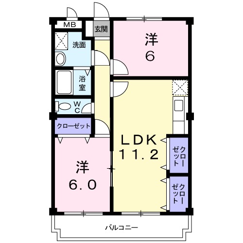 ロイヤルパレス桜井の間取り
