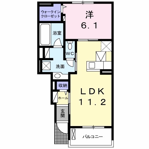 エスポワール 真伝 Ⅰの間取り