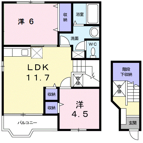 ドゥーブリズK Ⅱの間取り