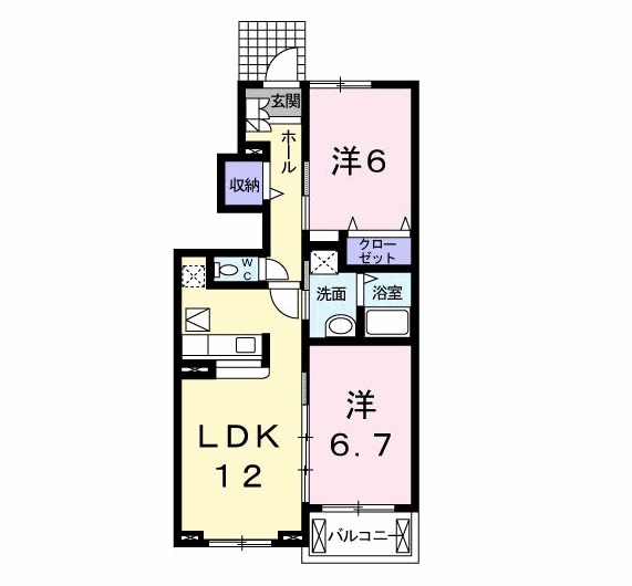 サンリット　タウンＢの間取り