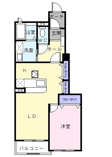メゾン・アンソレイエ Ⅱの間取り