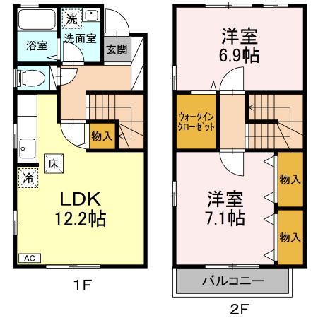 ファミールシバタⅡの間取り