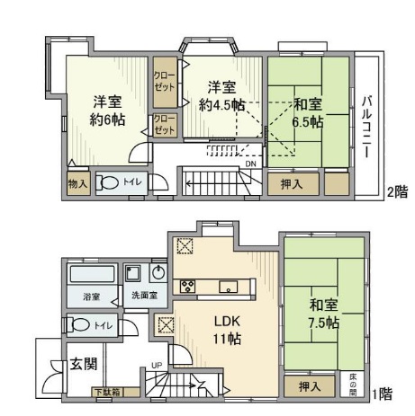 田村戸建の間取り
