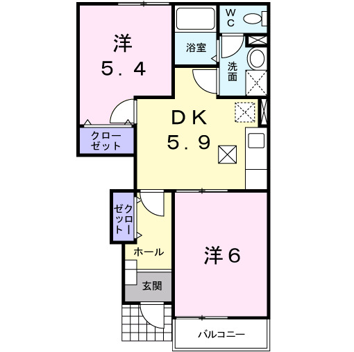 パークサイド 大久保Cの間取り