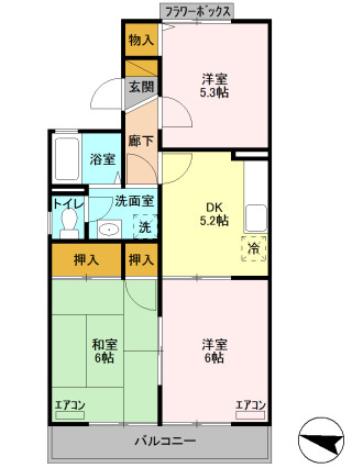 セジュールソフィア Iの間取り