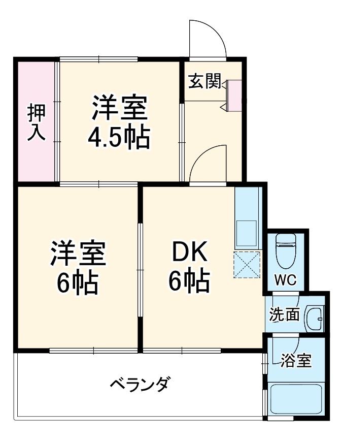 朝日堂コーポの間取り