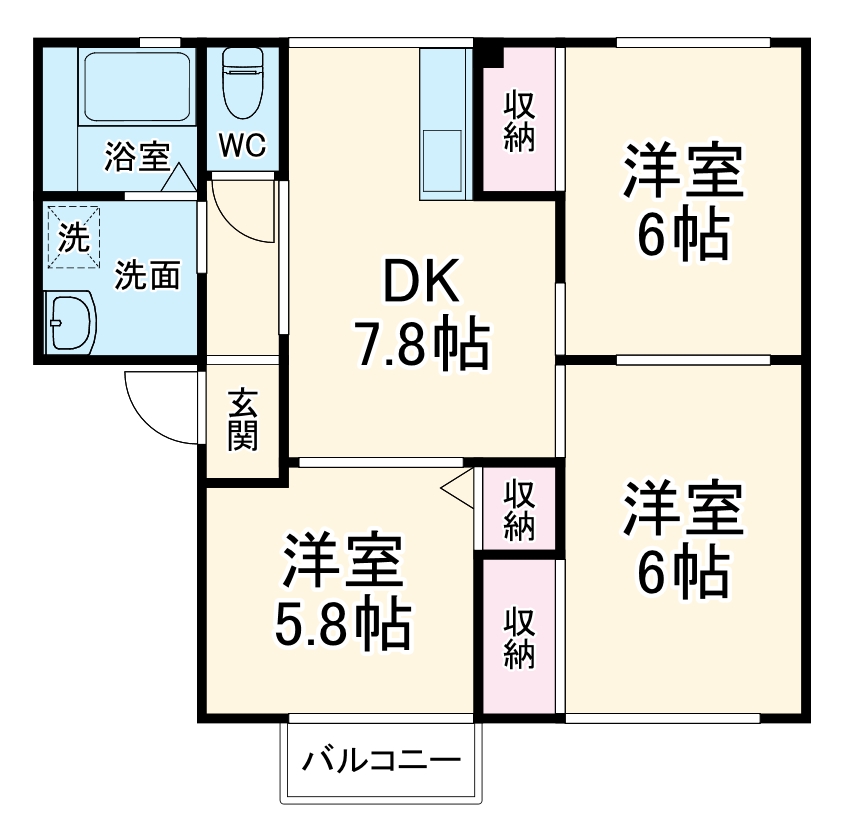 カルムＧＯＴＯ　Ｂの間取り