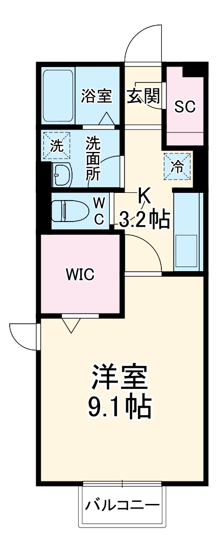 フェリーチェ湘南の間取り