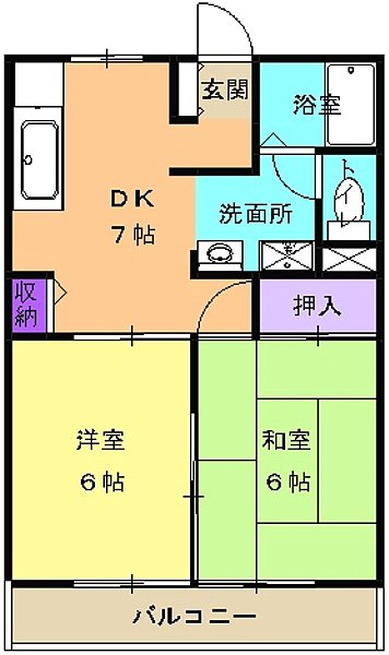 リバーサイド高田Aの間取り
