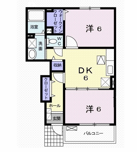 ディアレスト芝Ⅰの間取り