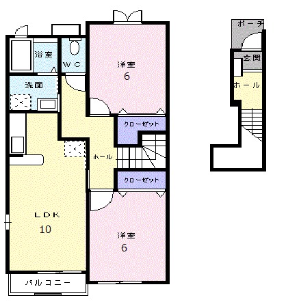 ノースヴィレッジⅡ・Aの間取り
