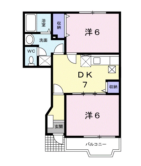 アルテナードBの間取り