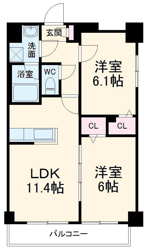 クリスタルK横浜の間取り