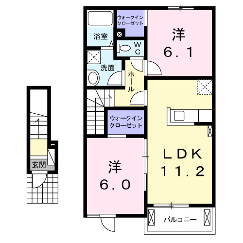 ポローニア Bの間取り