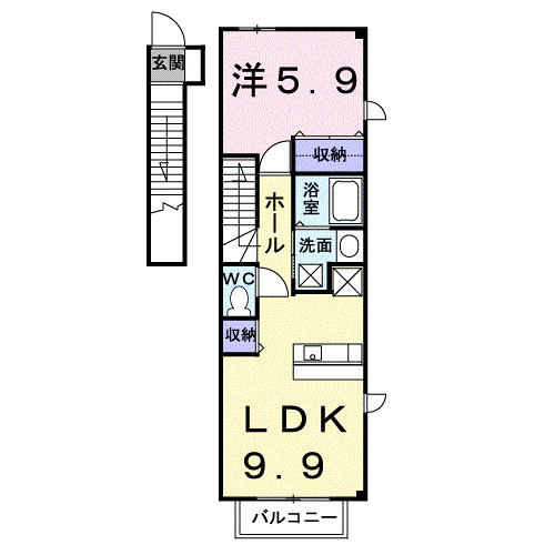 ヴィヴァーチェBの間取り