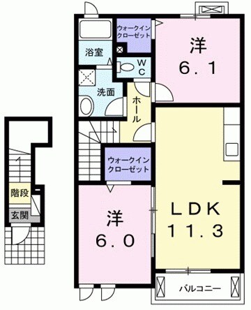シュライン Ⅱの間取り