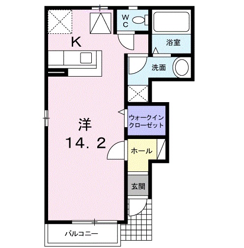 雄踏町宇布見の完工年月(2005年6月)築の賃貸アパートの間取り