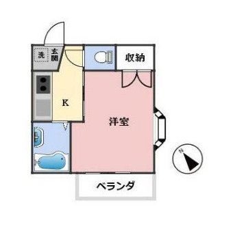 琥珀ハイツの間取り