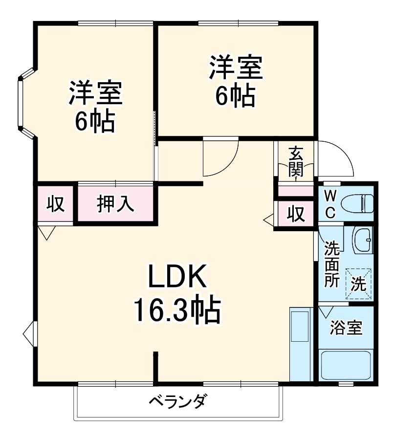 サンビレッジ大磯Eの間取り