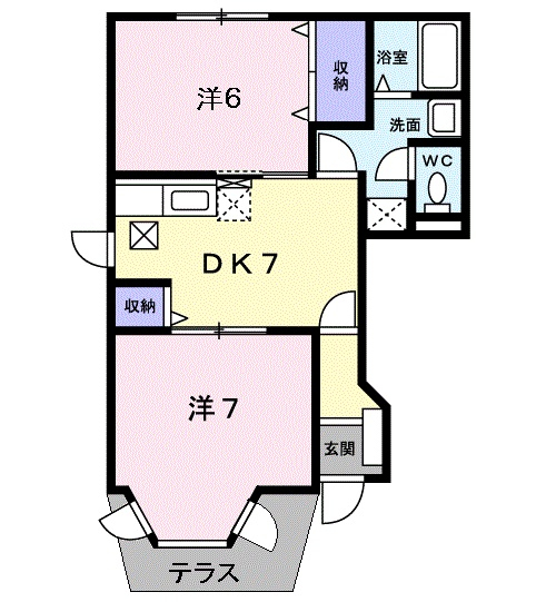 エクセルK1の間取り