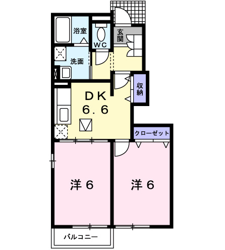 メゾンエスポールⅡ Cの間取り