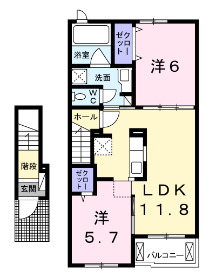 ルイ Aの間取り