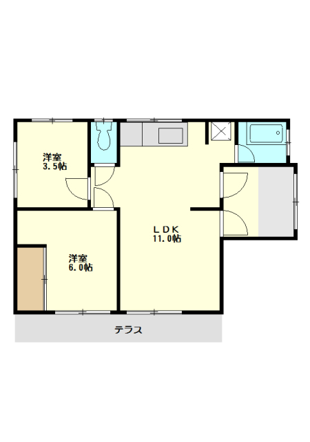 冠貸家5号棟の間取り