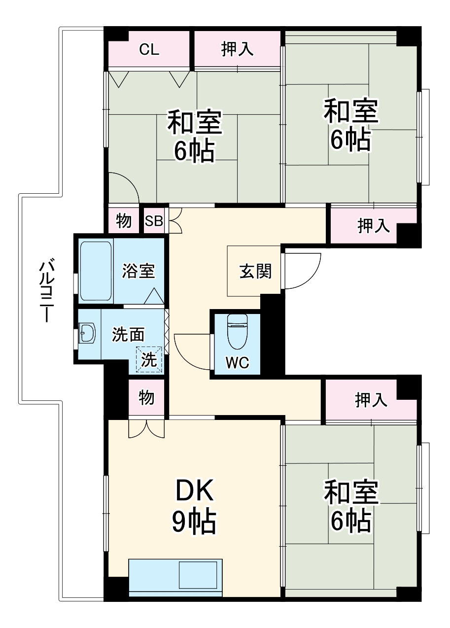 ビレッジハウス下島 2号棟の間取り