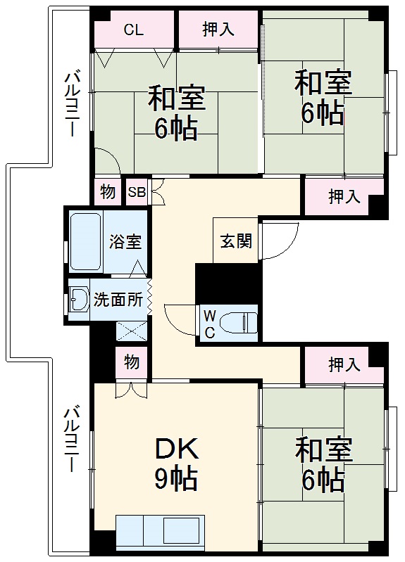 ビレッジハウス下島 1号棟の間取り