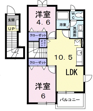 プチレジデンス ディーヴァ Dの間取り