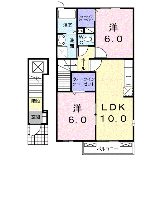 リヴィエールⅤBの間取り