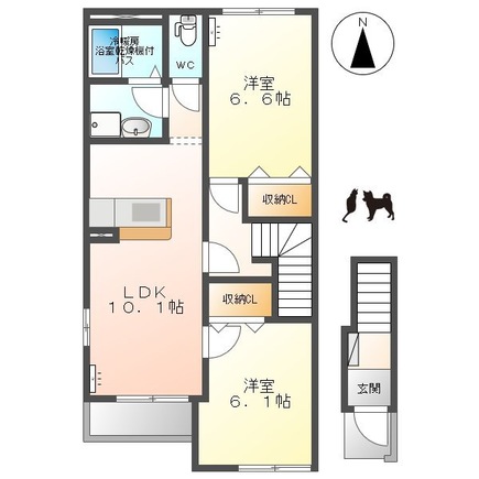 アラモード ガーデンの間取り