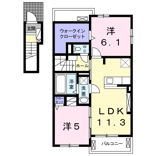 RKハイムAの間取り