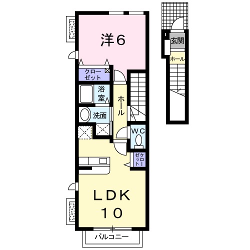 グランデ楓Bの間取り