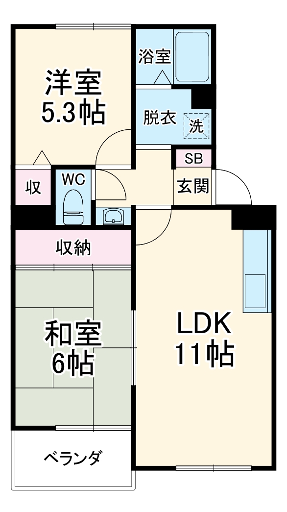 フラットセブン芝山の間取り