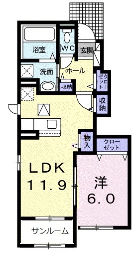 レ・フルールAの間取り