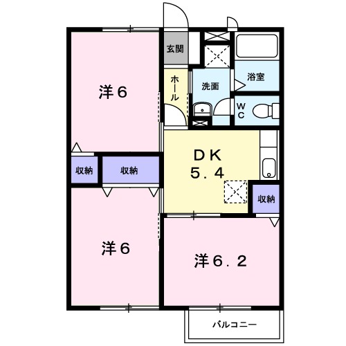 ノールセゾン Iの間取り