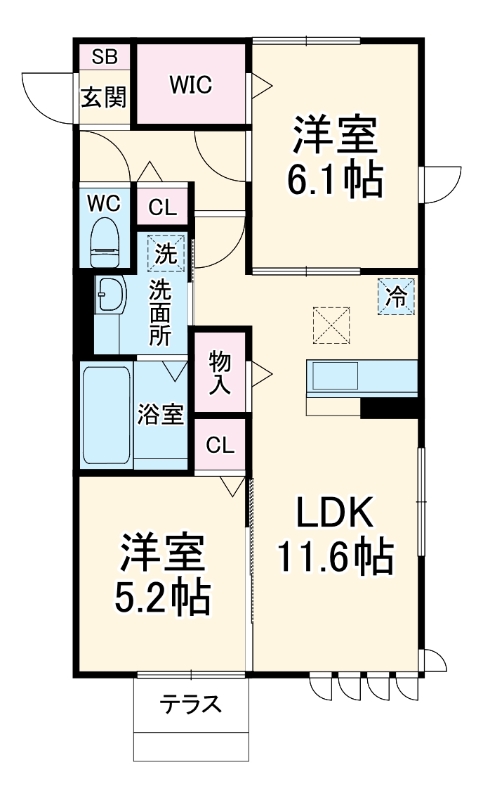 プルメリアの間取り