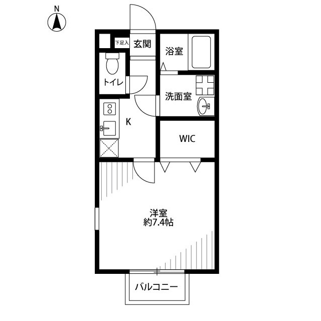 アムール千代田・101号室の間取り