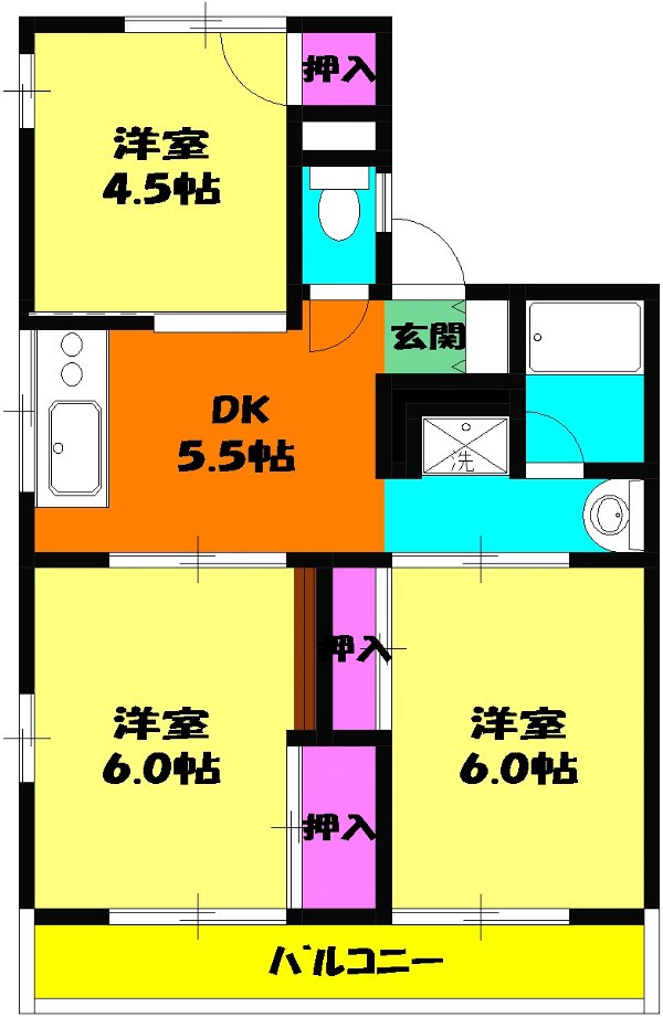 シティハイム ビオラの間取り