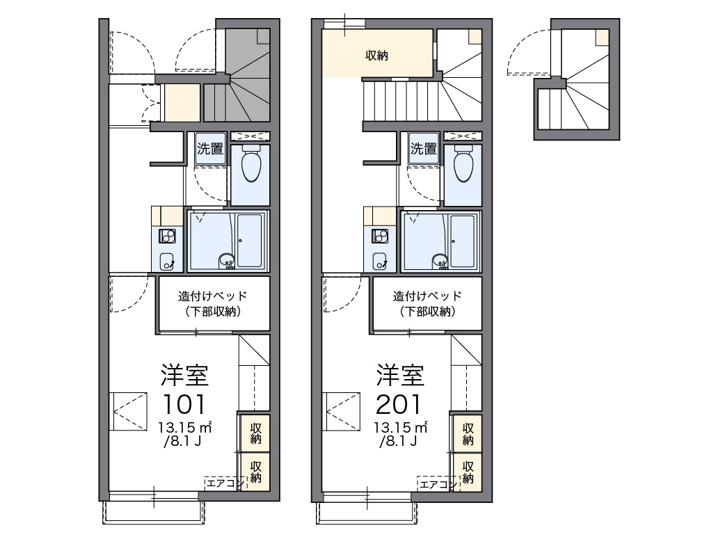 レオパレスピクシス 福田の間取り