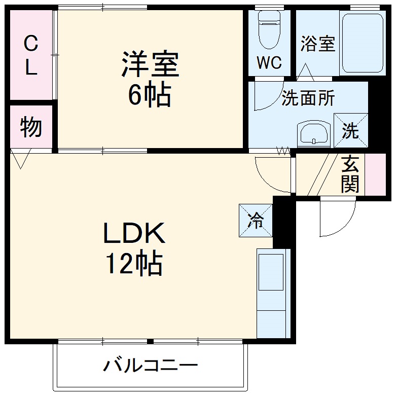 セジュールエイト Aの間取り