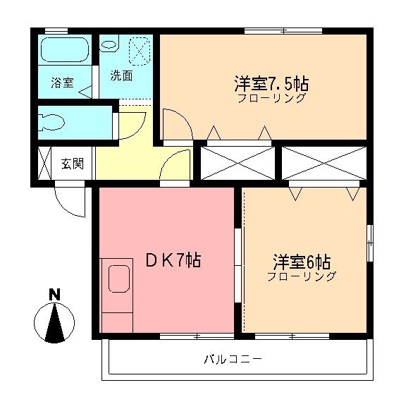 ファミールBの間取り