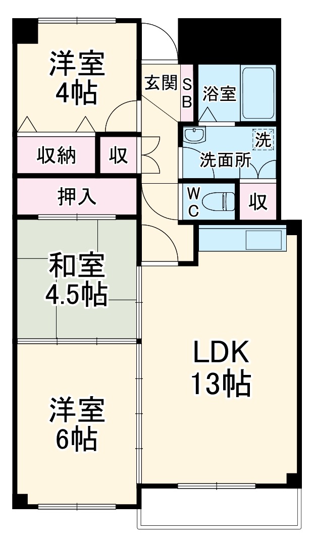 パークビュー四ツ池の間取り
