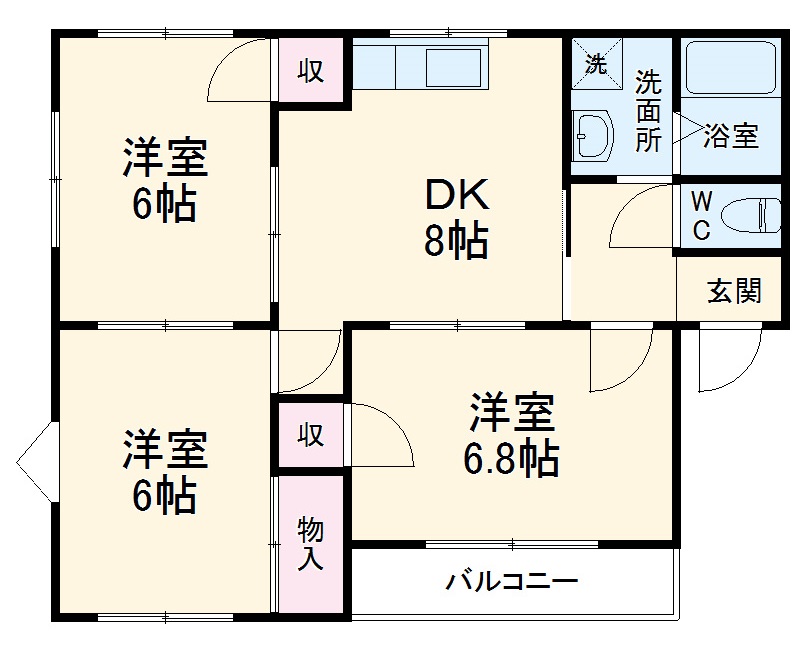 サンシティ本多の間取り