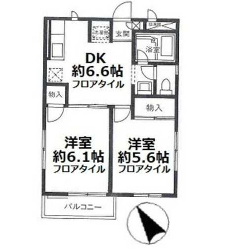 サニーヒル岸谷 の間取り