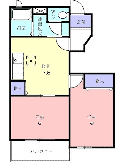 プラムフィールドＢの間取り