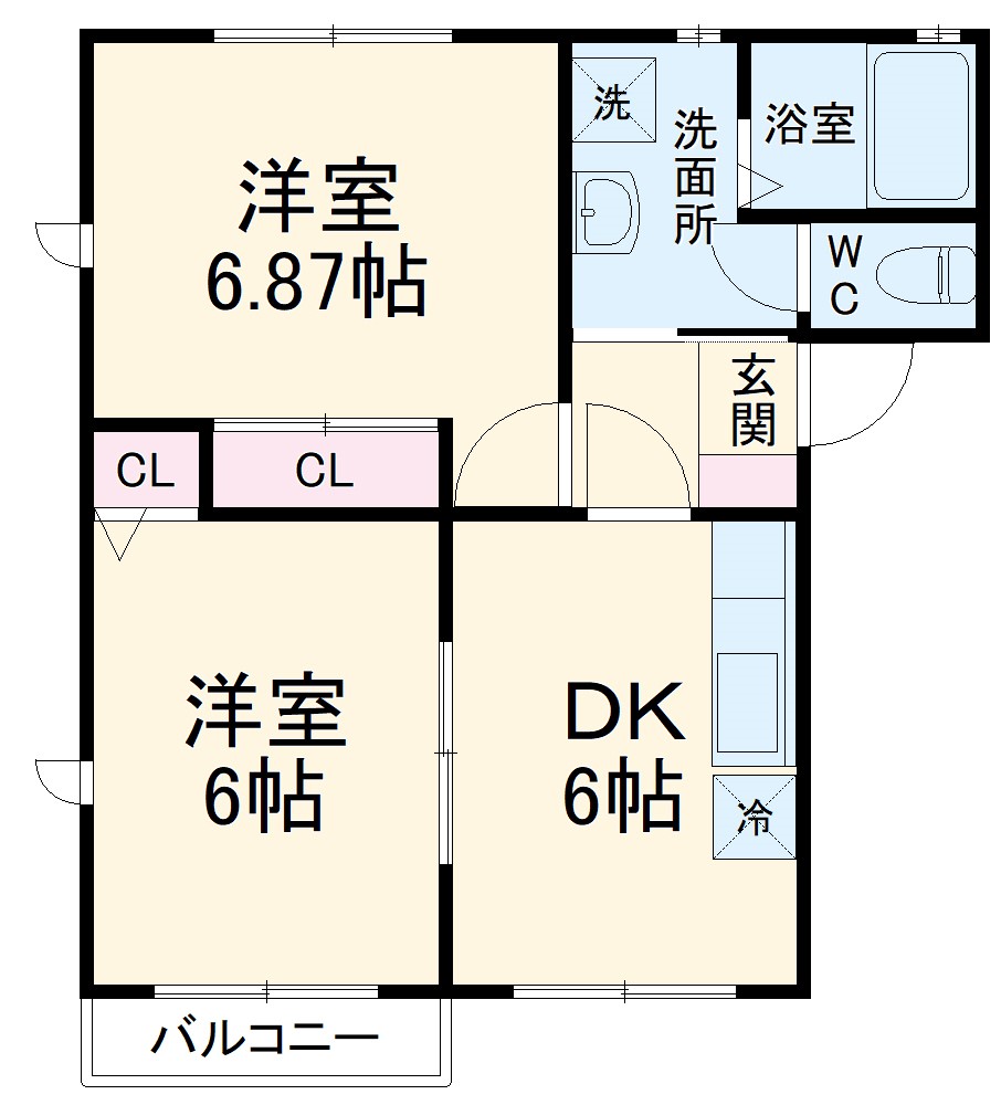 ランドコートAの間取り