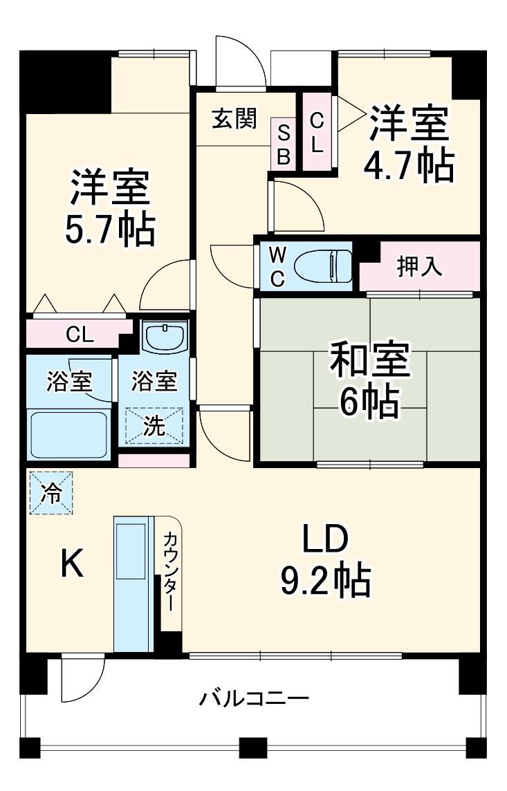 ウィスタリア オークの間取り